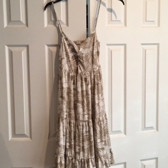 Ardene Dresses Tan And White Floral Summer Dress Poshmark